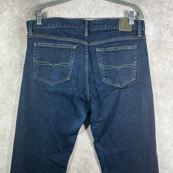 Ralph Lauren Jeans Womens 32 Blue Dark Wash Denim Classic Boot Mid Rise Stretch - Picture 6 of 13